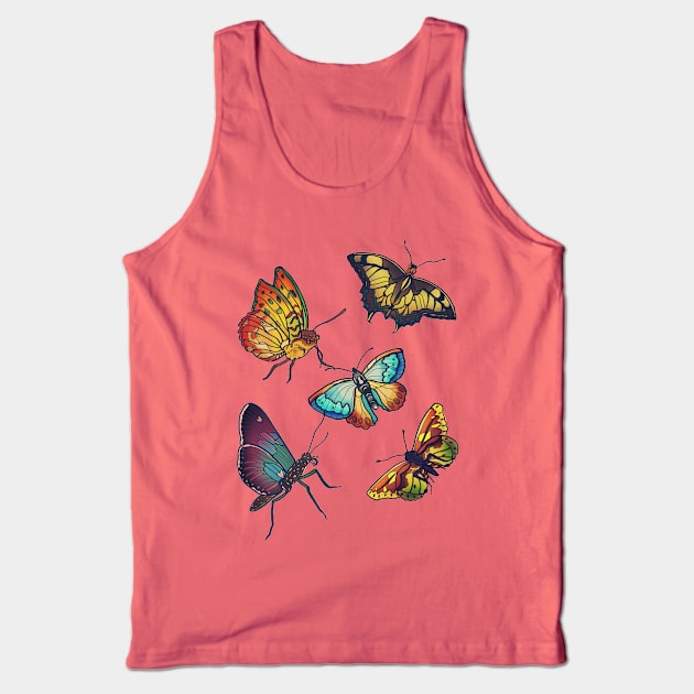 Butterflies and Moths Tank Top by minniemorrisart